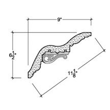 Side View image of Plaster Cornice – DC506-097