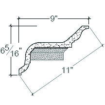 Side View image of Plaster Cornice Inside Corner – DC506-171C