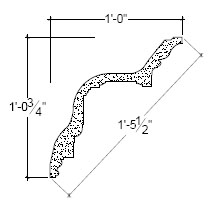 Side View image of Plaster Cornice – DC512-134