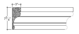 2D View image of Plaster Frieze Moulding – DC307-147