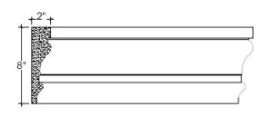 2D View image of Plaster Panel / Casing DC308-166