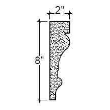Side View image of Plaster Panel / Casing DC308-166