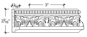 2D View image of Plaster Panel – DC402-349