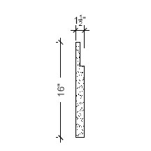 Side View of Plaster Panel – DC416-180B Side View image of Plaster Panel – DC416-180B