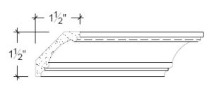 2D View image of Plaster Crown Moulding – DC501-236