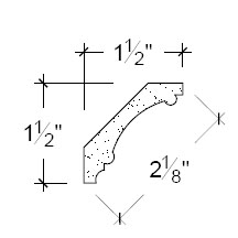 Side View image of Plaster Crown Moulding – DC501-236