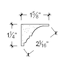 Side View image of Plaster Crown Moulding – DC501-355