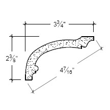 Side View image of Plaster Cove Moulding – DC502-040