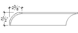 2D View image of Plaster Cove Moulding – DC502-121b