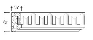 2D View image of Plaster Frieze Moulding – DC502-128