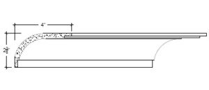 2D View image of Plaster Cove Moulding – DC502-129