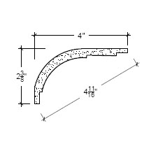 Side View image of Plaster Cove Moulding – DC502-129