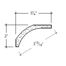 Side View image of Plaster Cove Moulding – DC502-174B