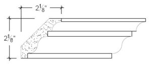 2D View image of Plaster Crown Moulding – DC502-237