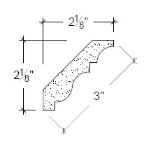 Side View image of Plaster Crown Moulding – DC502-237