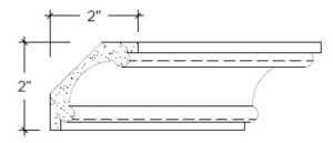 2D View image of Plaster Crown Moulding – DC502-251