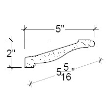 Side View of Plaster Crown Moulding – DC502-259 Side View image of Plaster Crown Moulding – DC502-259
