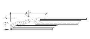 2D View of Plaster Crown Moulding – DC502-266 2D View image of Plaster Crown Moulding – DC502-266