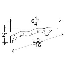 Side View of Plaster Crown Moulding – DC502-266 Side View image of Plaster Crown Moulding – DC502-266
