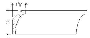 2D View image of Plaster Cove Moulding – DC502-270