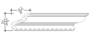 2D View image of Plaster Crown Moulding – DC502-289