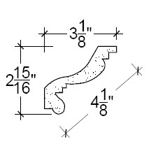 Side View image of Plaster Crown Moulding – DC502-289