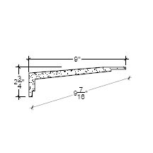 Side View image of Plaster Crown Moulding – DC502-309b