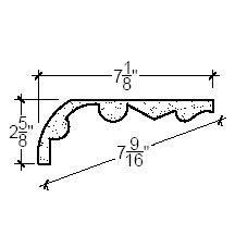 Side View image of Plaster Crown Moulding – DC502-334