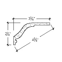 Side View image of Plaster Crown Moulding – DC502-339