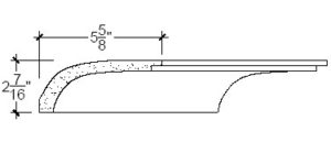 2D View image of Plaster Cove Moulding – DC502-340