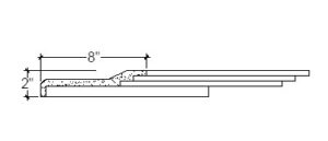 2D View image of Plaster Crown Moulding – DC502-351