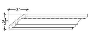 2D View image of Plaster Crown Moulding – DC502-356