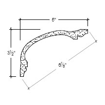 Side View image of Plaster Cove Moulding – DC503-018