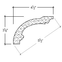 Side View image of Plaster Cove Moulding – DC503-040A