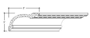 2D View image of Plaster Cove Moulding – DC503-041