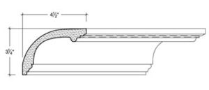 2D View image of Plaster Cove Moulding – DC503-057