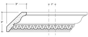 2D View image of Plaster Cornice – DC503-059