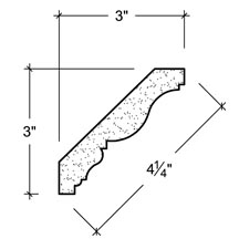 Side View image of Plaster Cornice – DC503-059