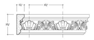 2D View image of Plaster Frieze Moulding – DC503-079