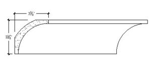 2D View image of Plaster Cove Moulding – DC503-121C