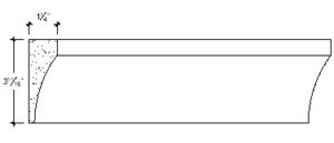 2D View image of Plaster Cove Moulding – DC503-121b