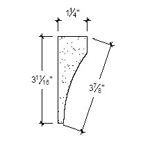 Side View image of Plaster Cove Moulding – DC503-121b