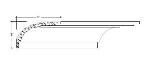 2D View image of Plaster Cove Moulding – DC503-129B