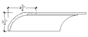 2D View image of Plaster Cove Moulding – DC503-174C