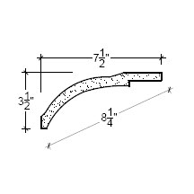 Side View image of Plaster Cove Moulding – DC503-174
