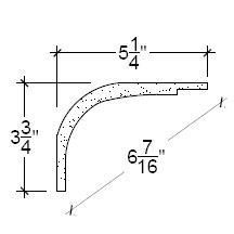 Side View image of Plaster Cove Moulding – DC503-174b