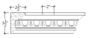 2D View image of Plaster Frieze Moulding – DC503-192