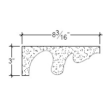 Side View image of Plaster Crown Moulding – DC503-201