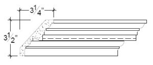 2D View of Plaster Crown Moulding – DC503-202 2D View image of Plaster Crown Moulding – DC503-202