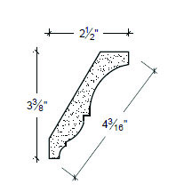 Side View image of Plaster Crown Moulding – DC503-217